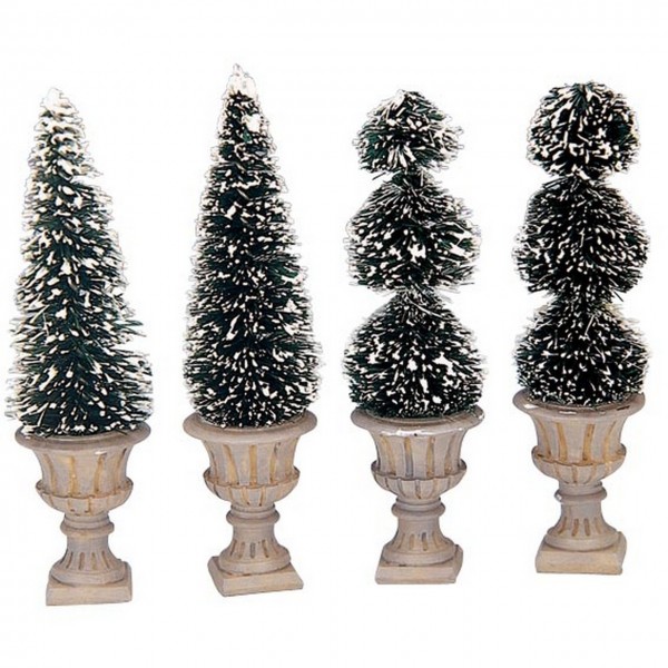 4x Cone-Shaped & Sculpted Topiaries