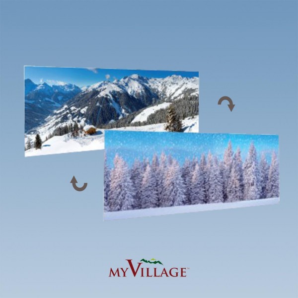 Backdrop Winter Sport & Forest, 98x33cm