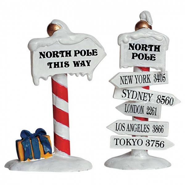 2 North Pole Signs