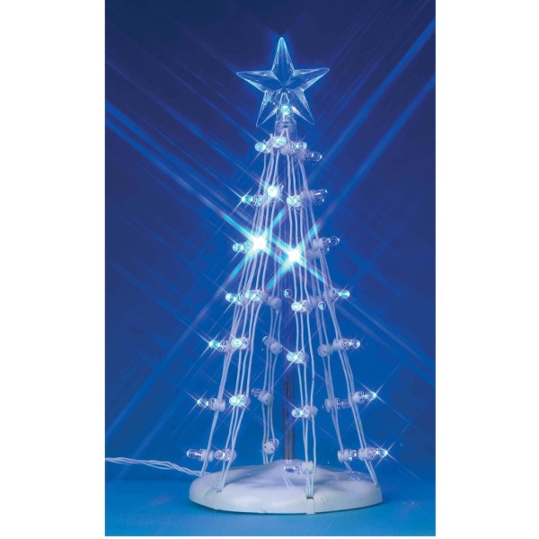 Lighted Silhouette Tree, blue