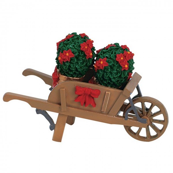 Wheelbarrow with Poinsettias