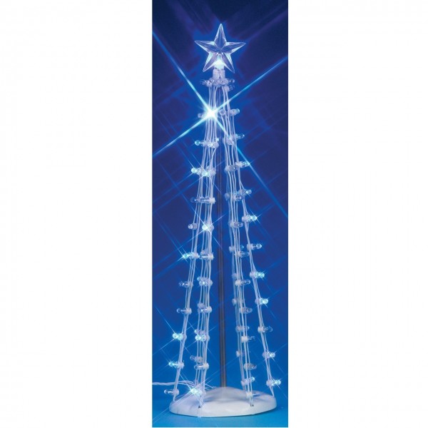 Lighted Silhouette Tree Blue Large