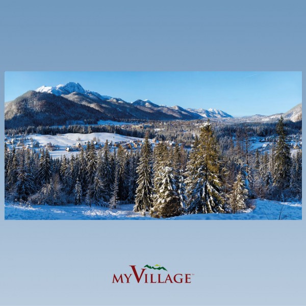 XL Backdrop Snow Village, 300x150cm