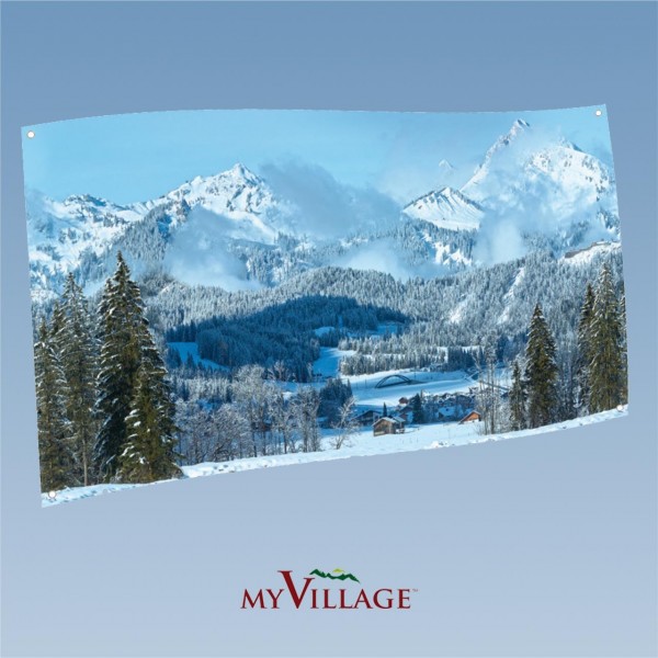 Background Textile Mountain Landscape